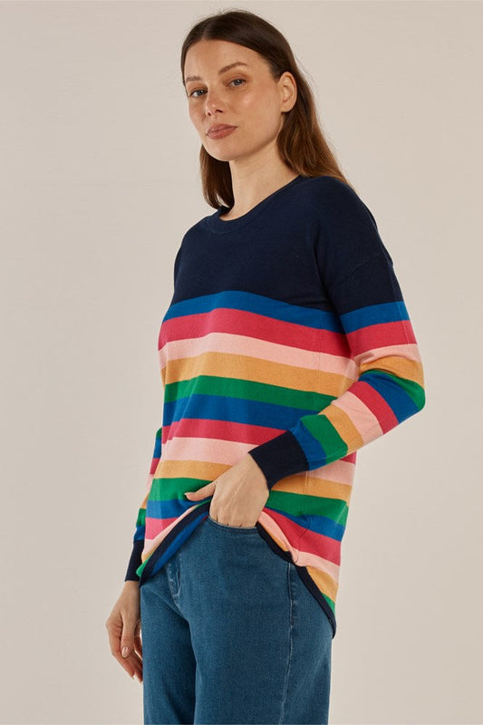 Betty Basics Sophie Knit Jumper (Multi Stripe)
