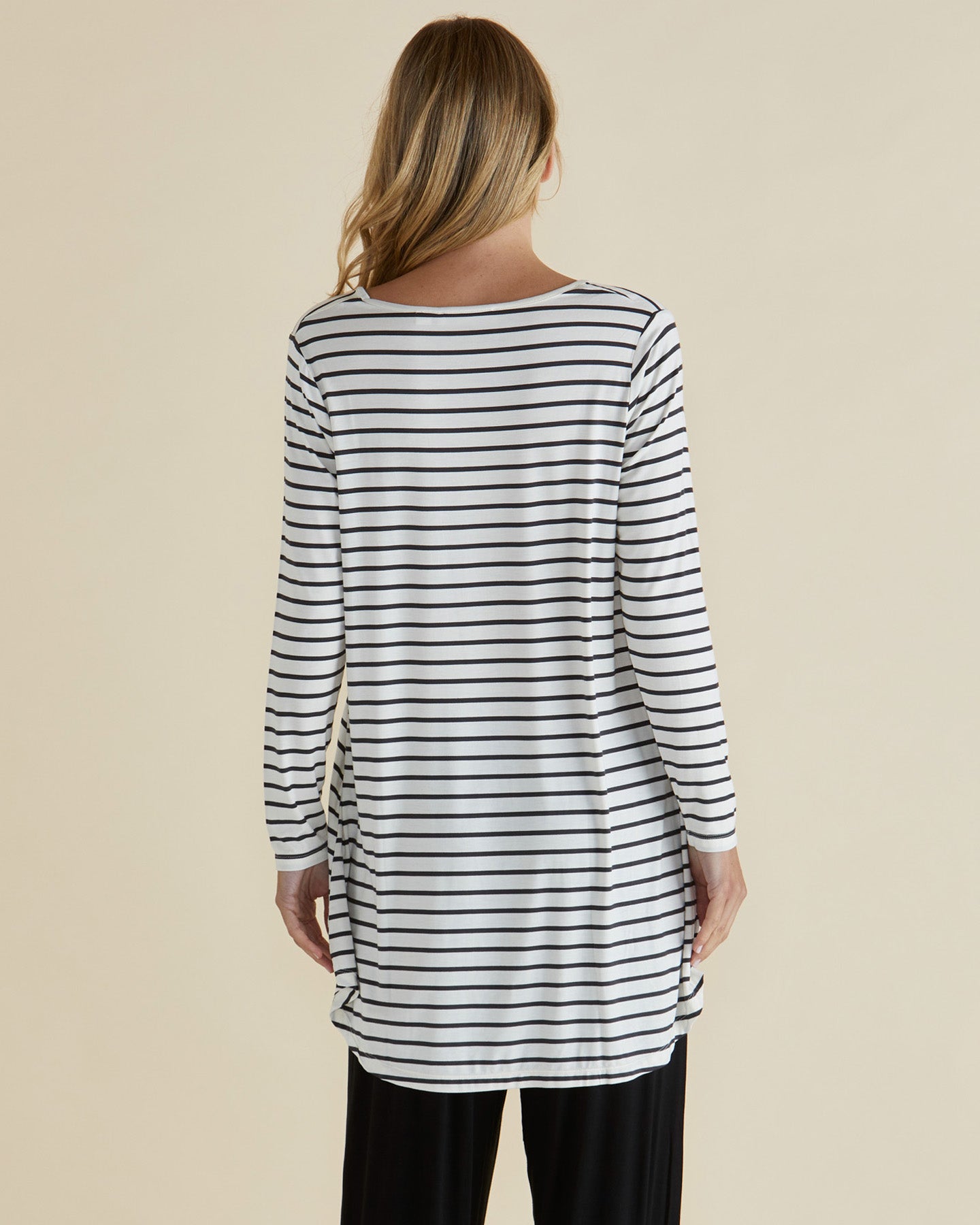 Betty Basics Cairo Tunic Tee (Petrol Stripe)