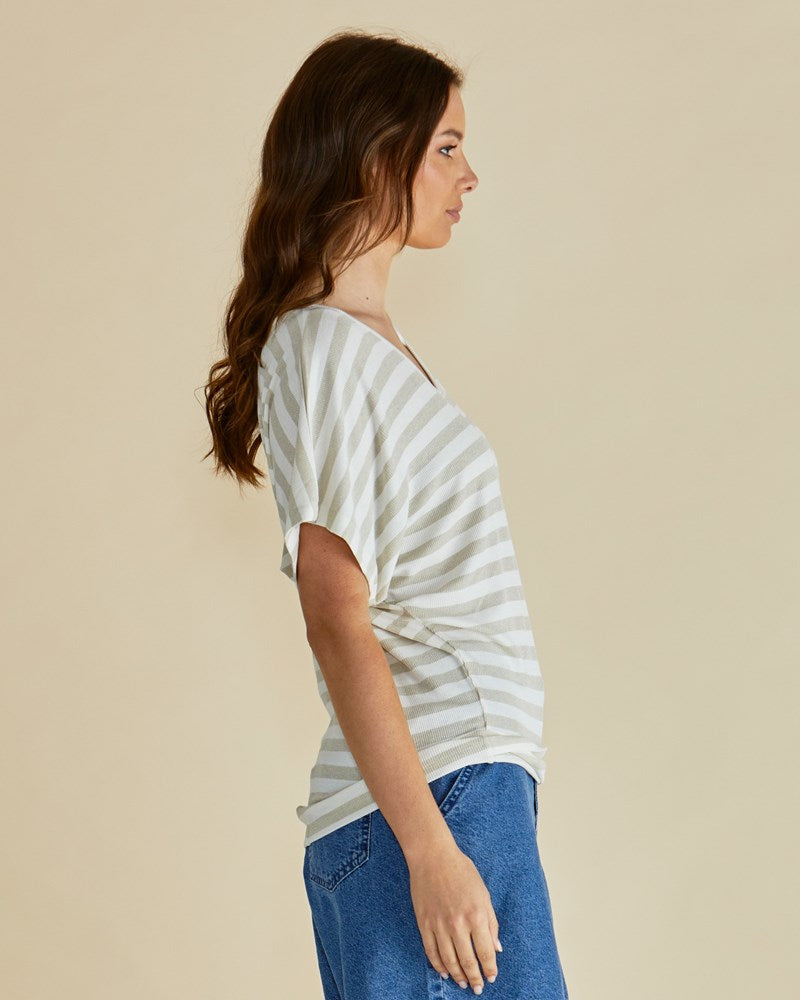 Betty Basics Maui Tee (Gold Stripe)
