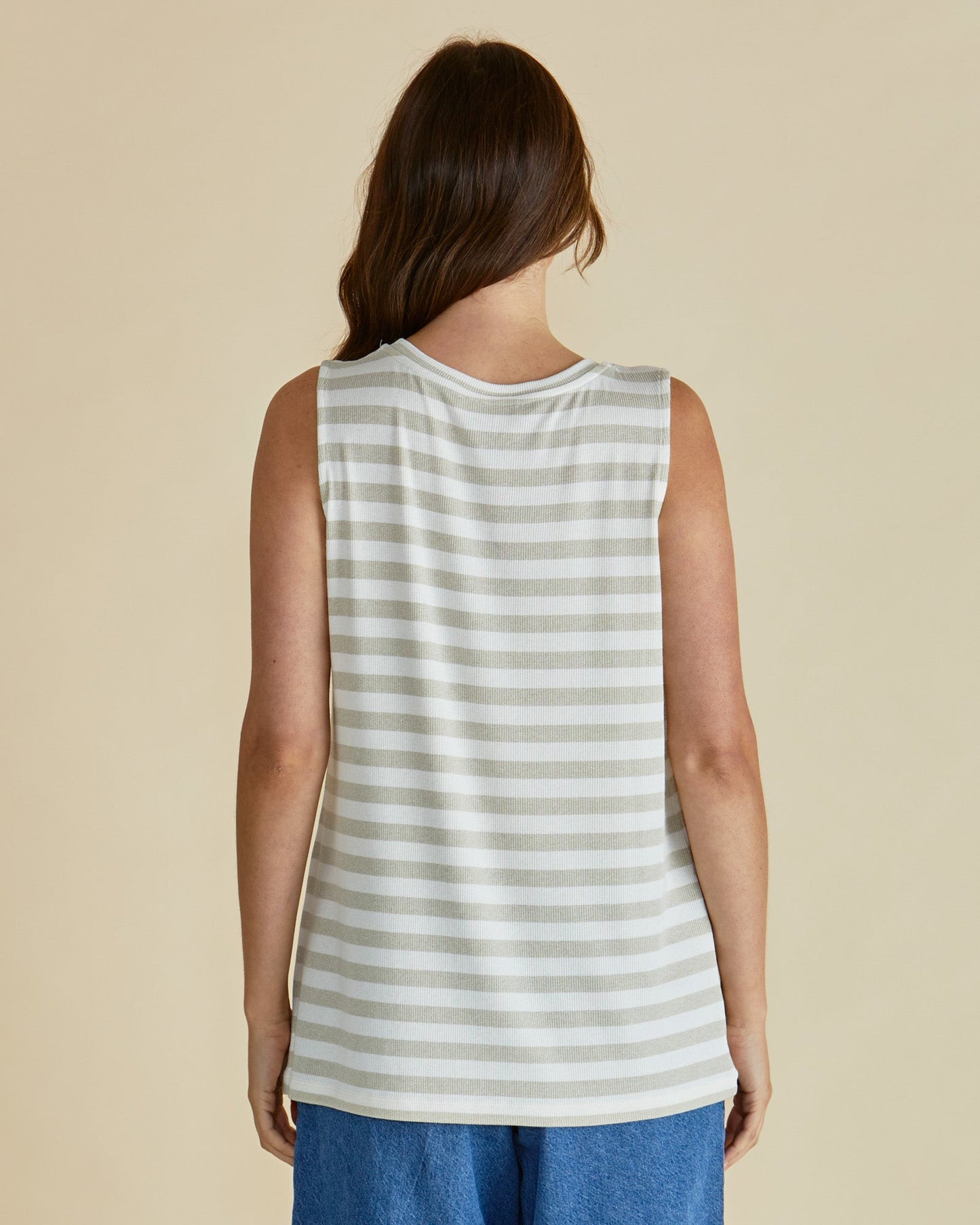 Betty Basics Positano Tank (Gold Stripe)
