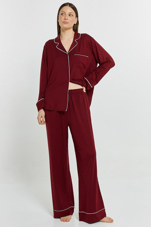 Basics Betty Cares Foundation Pyjamas (Plum)