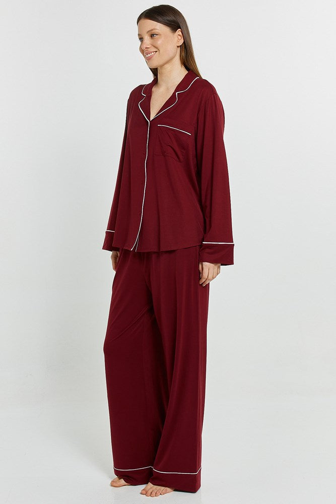 Basics Betty Cares Foundation Pyjamas (Plum)