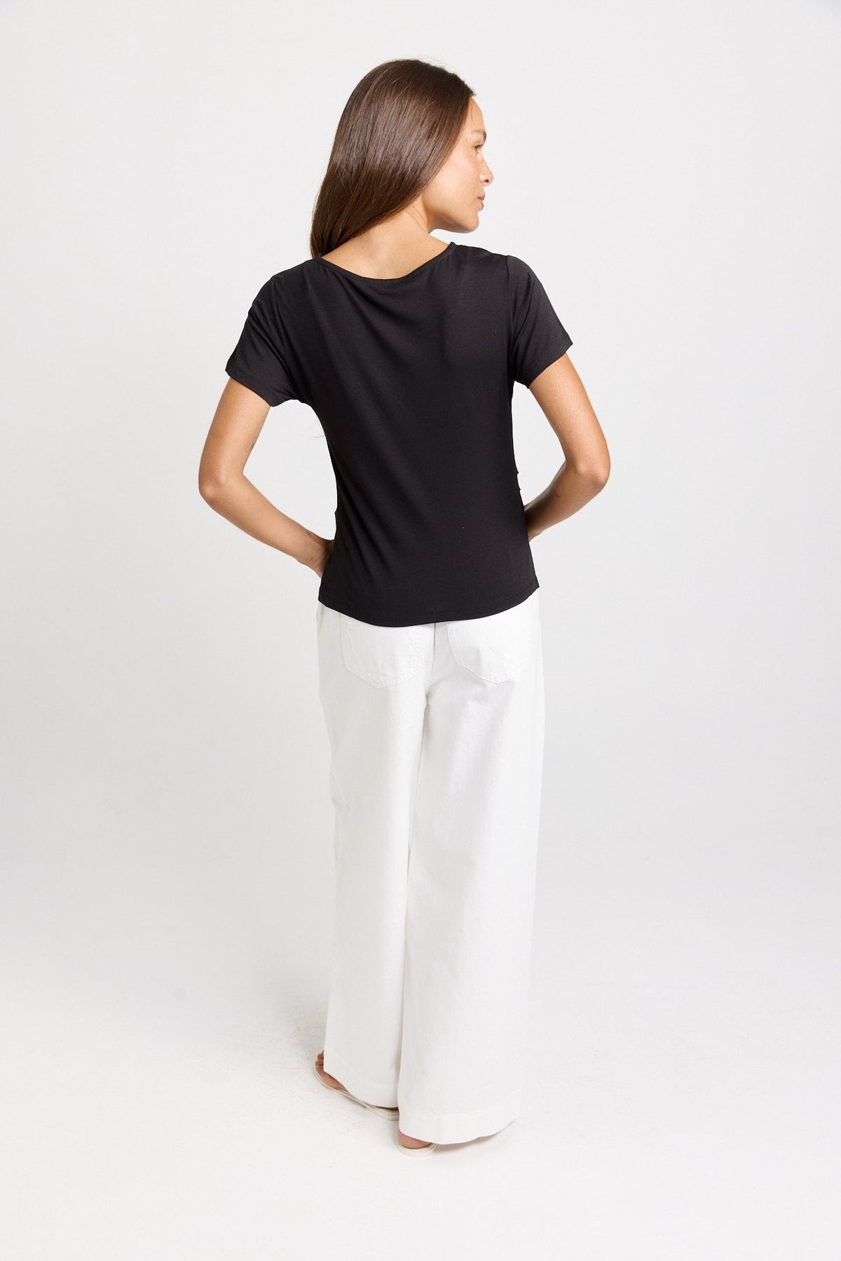 Betty Basics Victoria Viscose Tee (Black)