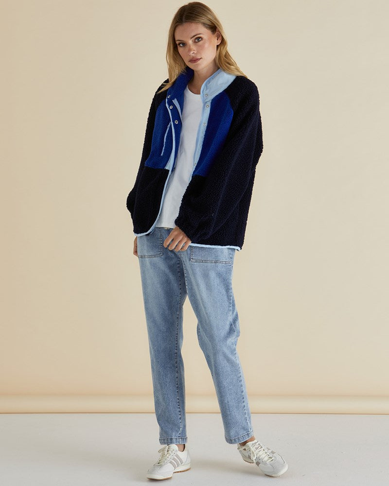 Betty Basics Franklin Fleecy Jacket (Blue)