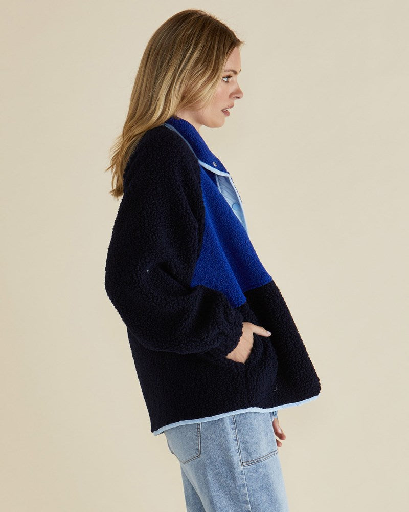 Betty Basics Franklin Fleecy Jacket (Blue)