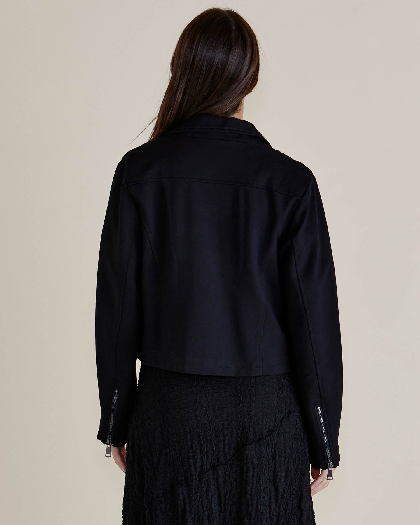 Betty Basics Aurora Ponte Biker Jacket (Black)