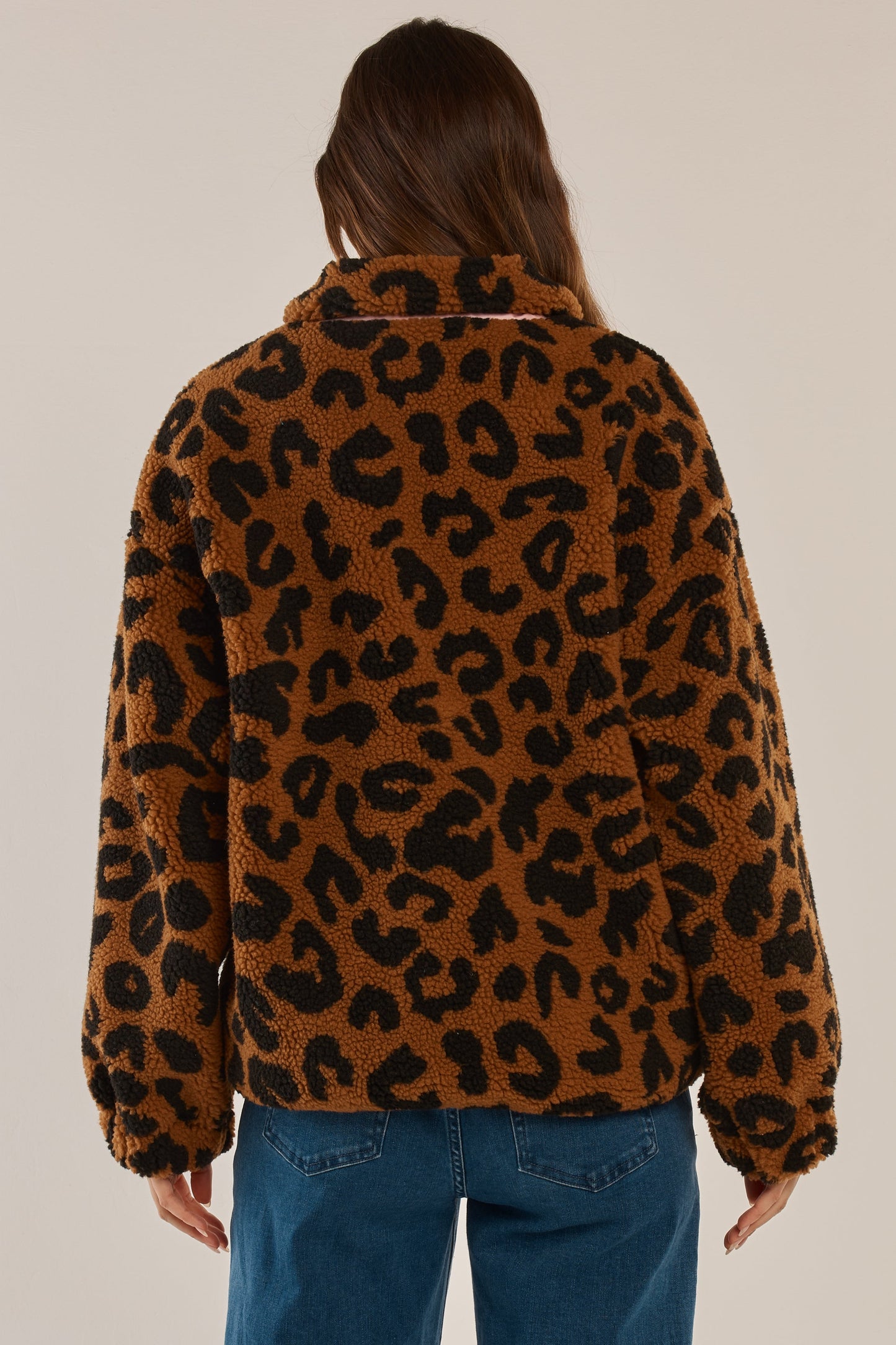 Betty Basics Jayne Fleece Jacket (Animal/Pink)