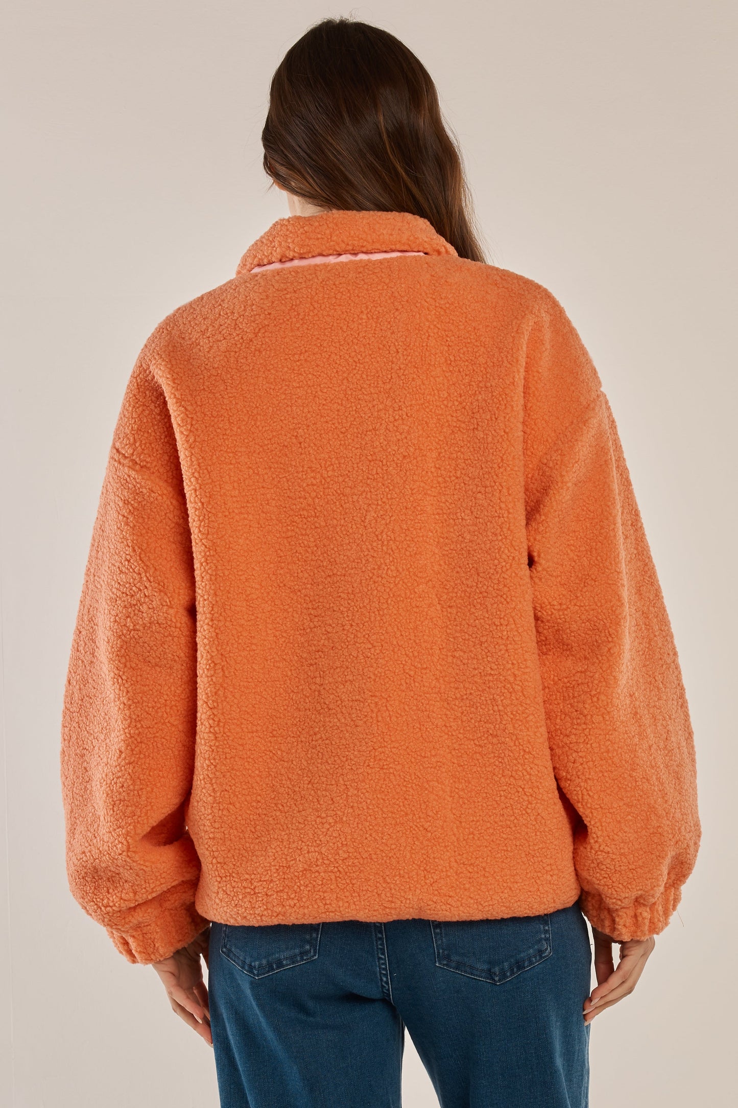 Betty Basics Jayne Fleece Jacket (Pink/Orange)