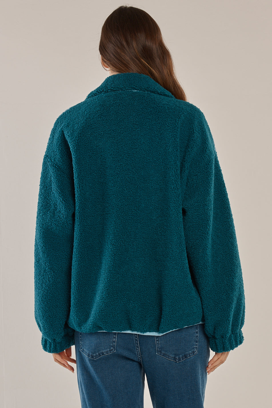 Betty Basics Jayne Fleece Jacket (Teal Green/Blue)