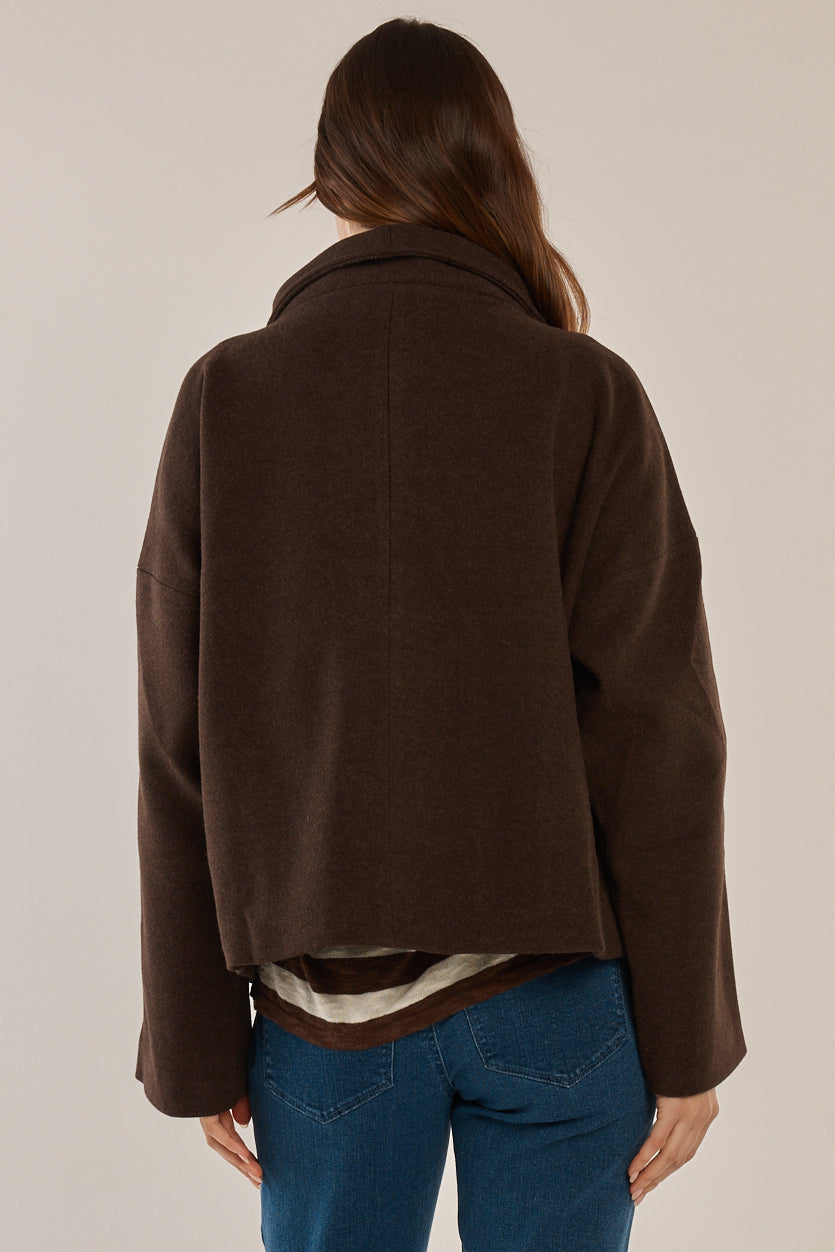 Betty Basics Prue Pea Coat (Chocolate)