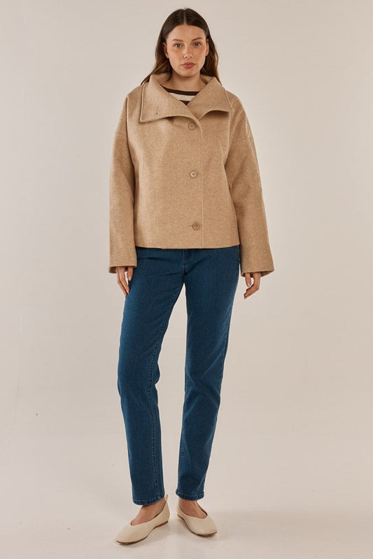 Betty Basics Prue Pea Coat (Cream)