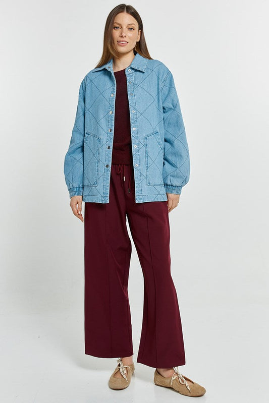Betty Basics Quest Quilted Jacket (Blue Wash)