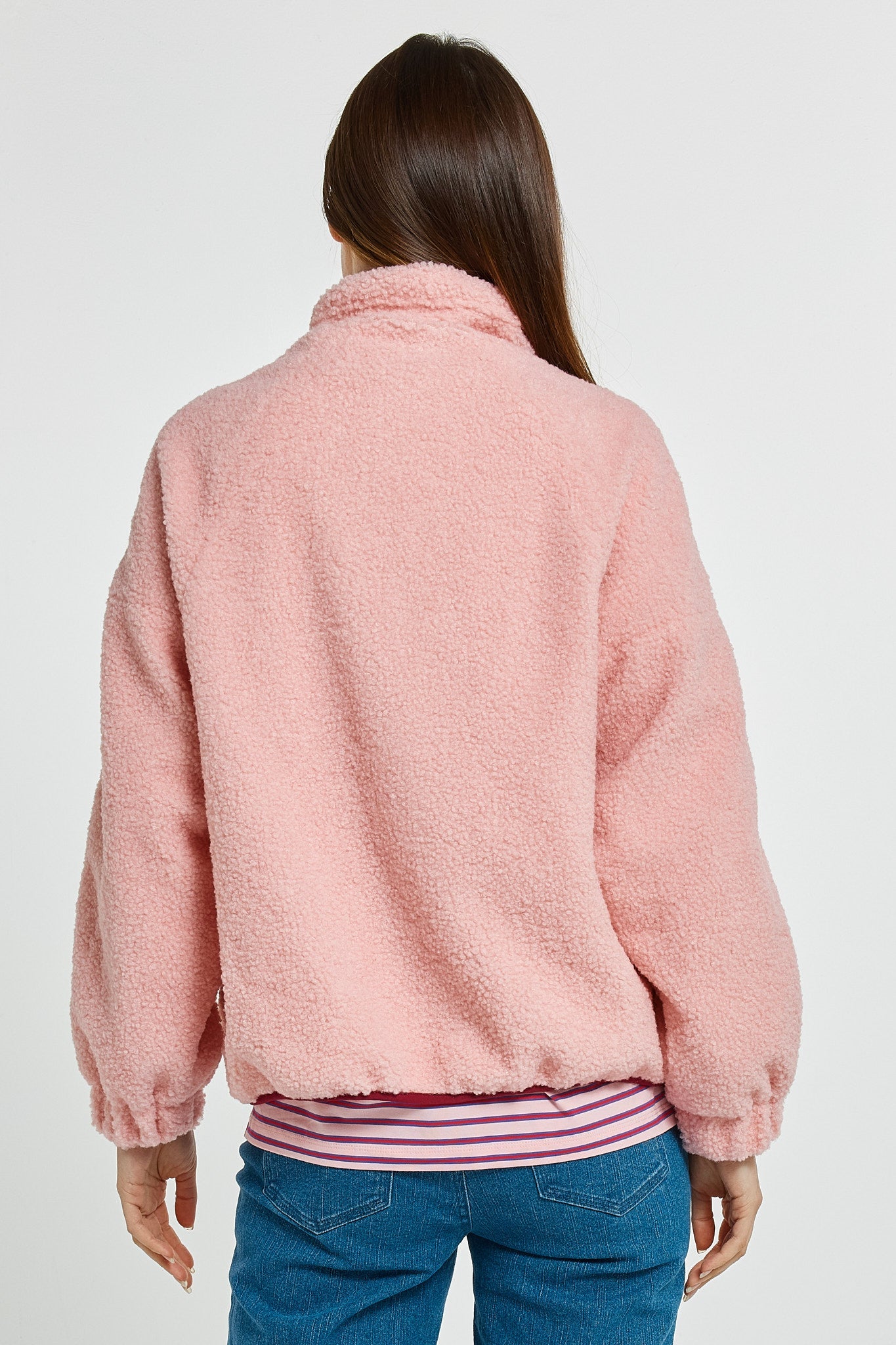 Betty Basics Aubrey Fleece Jacket (Pink/Plum)