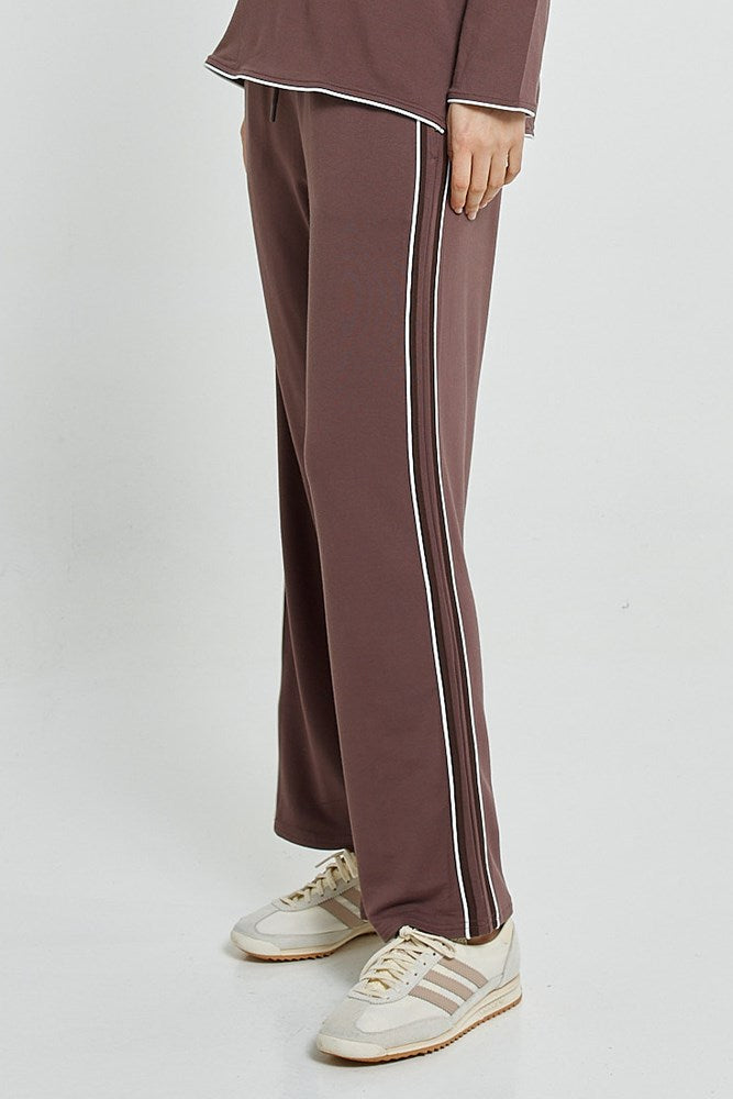 Betty Basics Evelyn Wide Leg Jogger (Nutmeg)