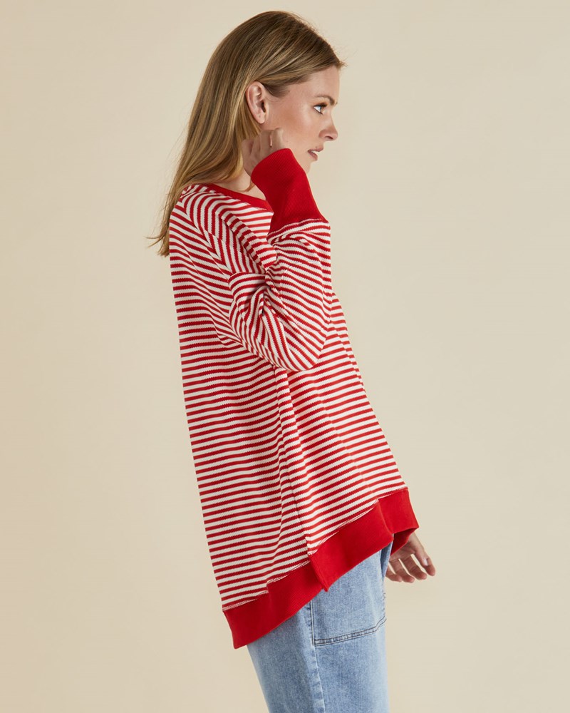 Betty Basics Cove Sweat (Red Stripe)