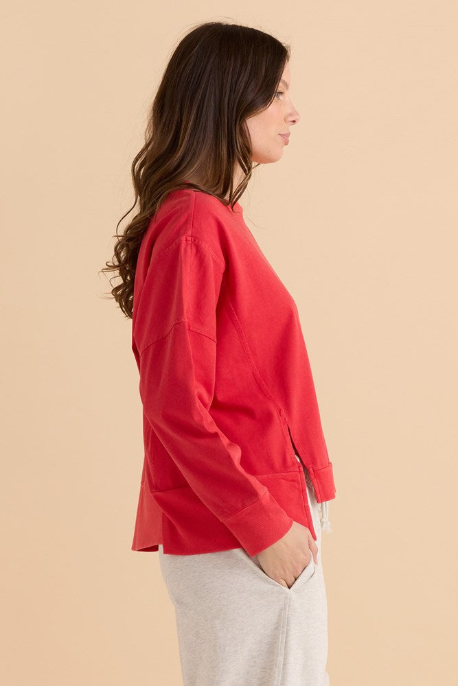 Betty Basics Iris Sweatshirt (Red)