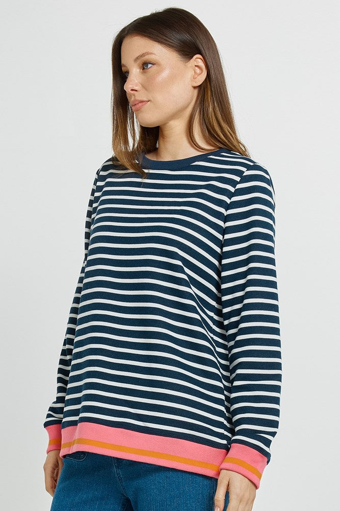 Betty Basics Tyra Sweat (Navy/White Stripe)