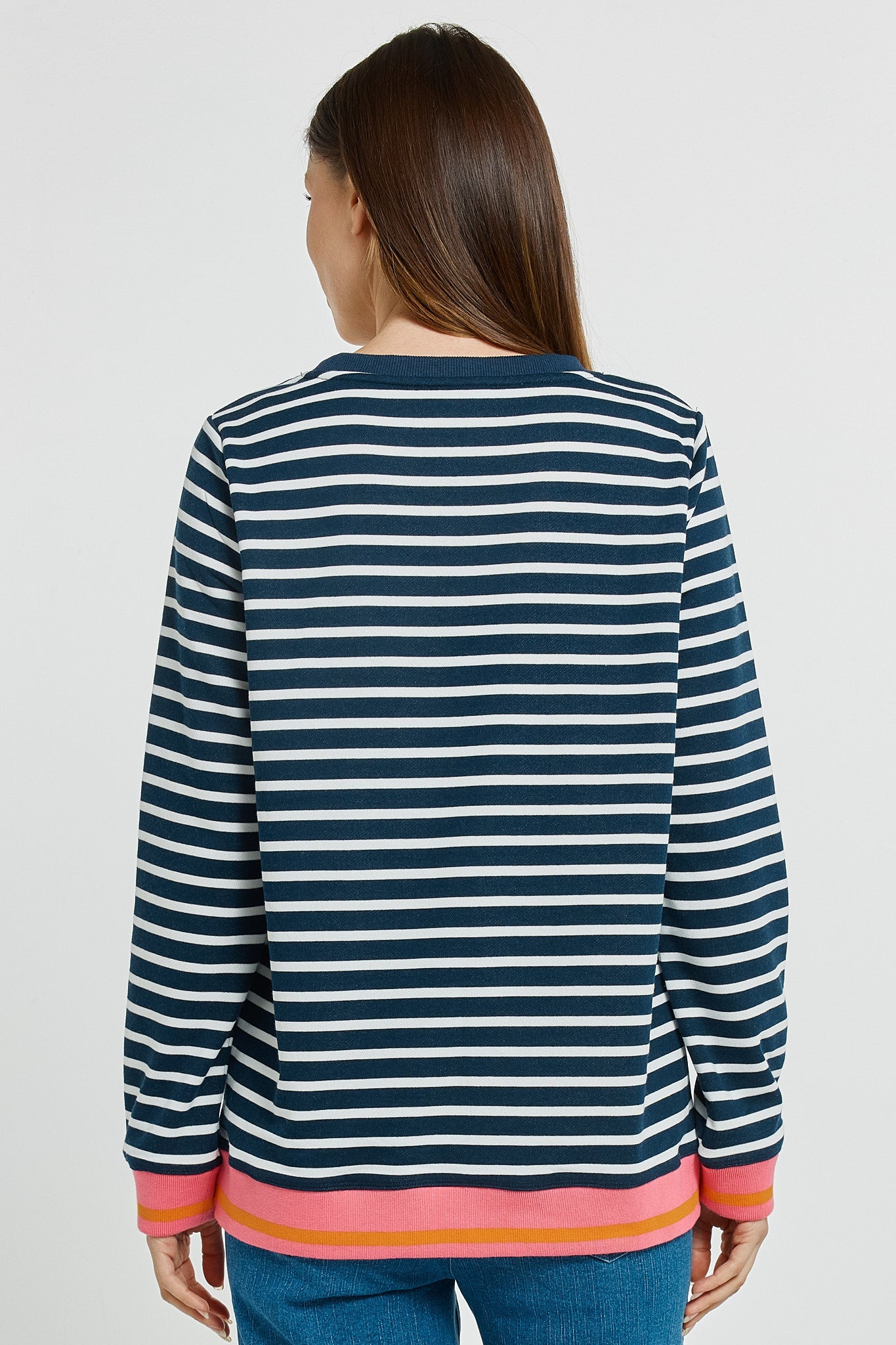 Betty Basics Tyra Sweat (Navy/White Stripe)