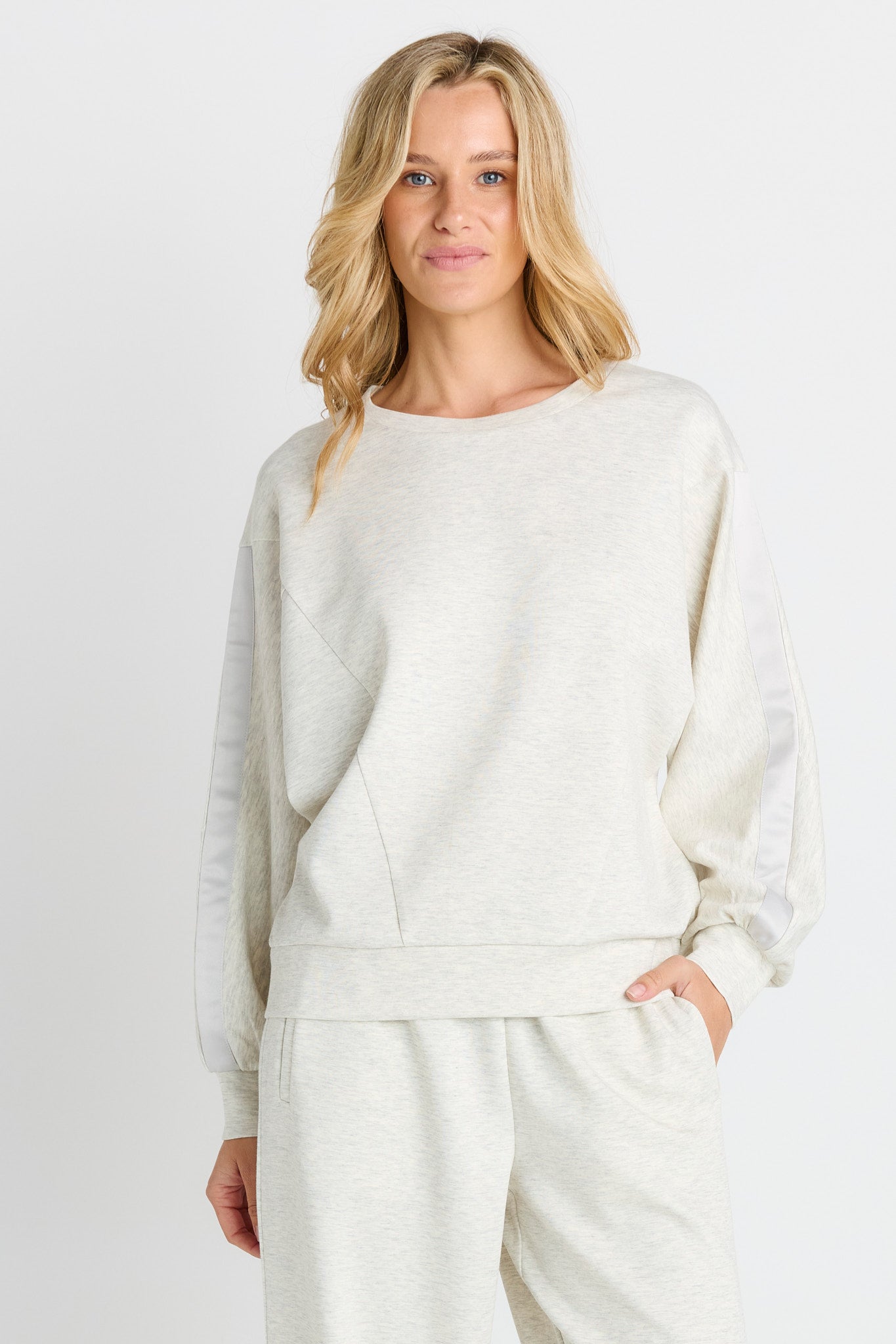 Betty Basics Marcy Sweatshirt (Grey Marle)