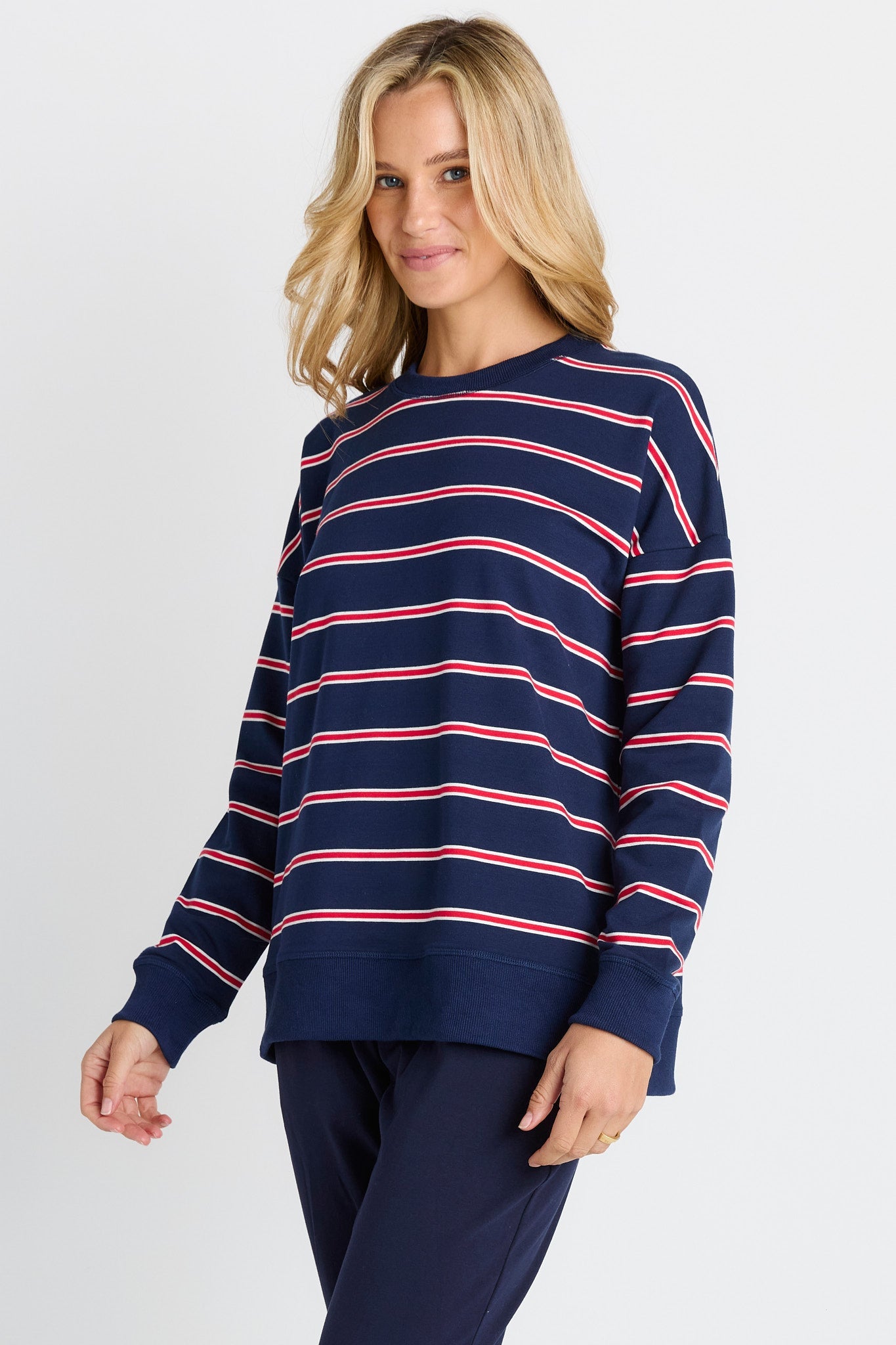 Betty Basics Ziggy Sweat (Navy/Red Stripe)