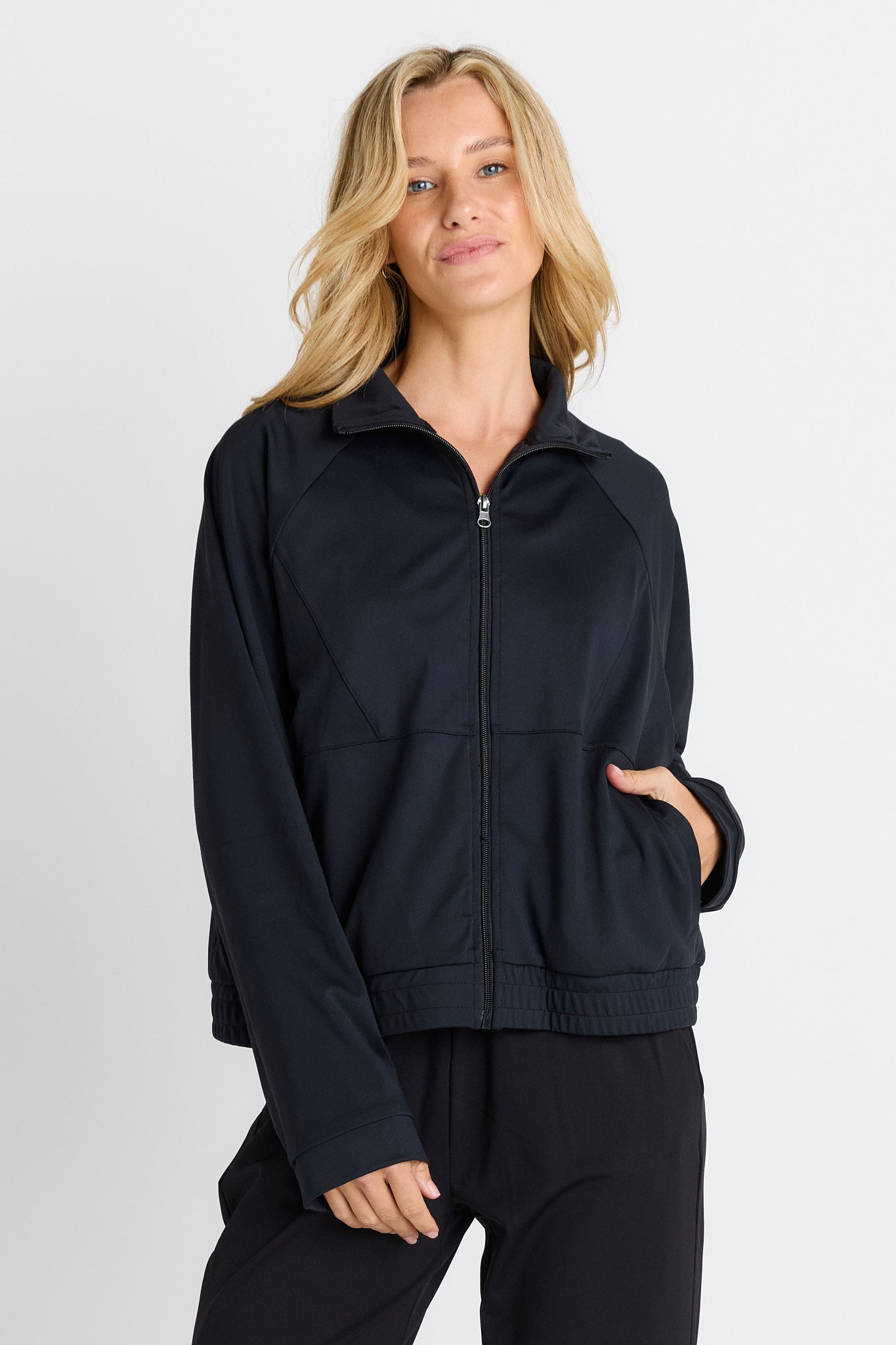 Image of Coats & Jackets. Product name - Milla Travel Jacket Black in Black colour by brand - Betty Basics