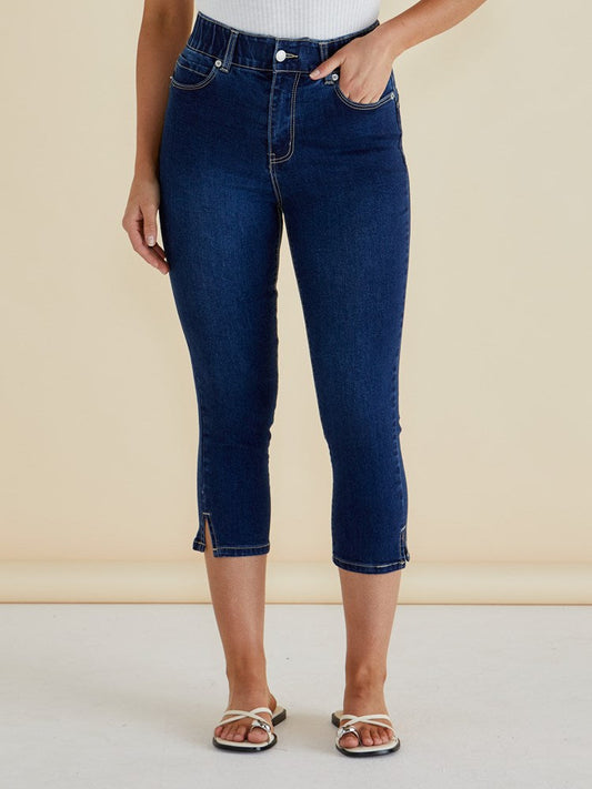 Image of Jeans. Productname: Betty Basics Camila Crop Jeans Midnight Denim in Midnight Denim colour by brand - Betty Basics