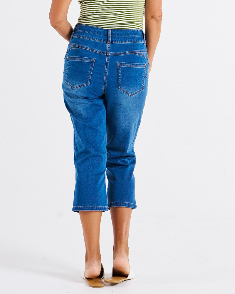 Betty Basics Alessi Crop Jean (True Blue)