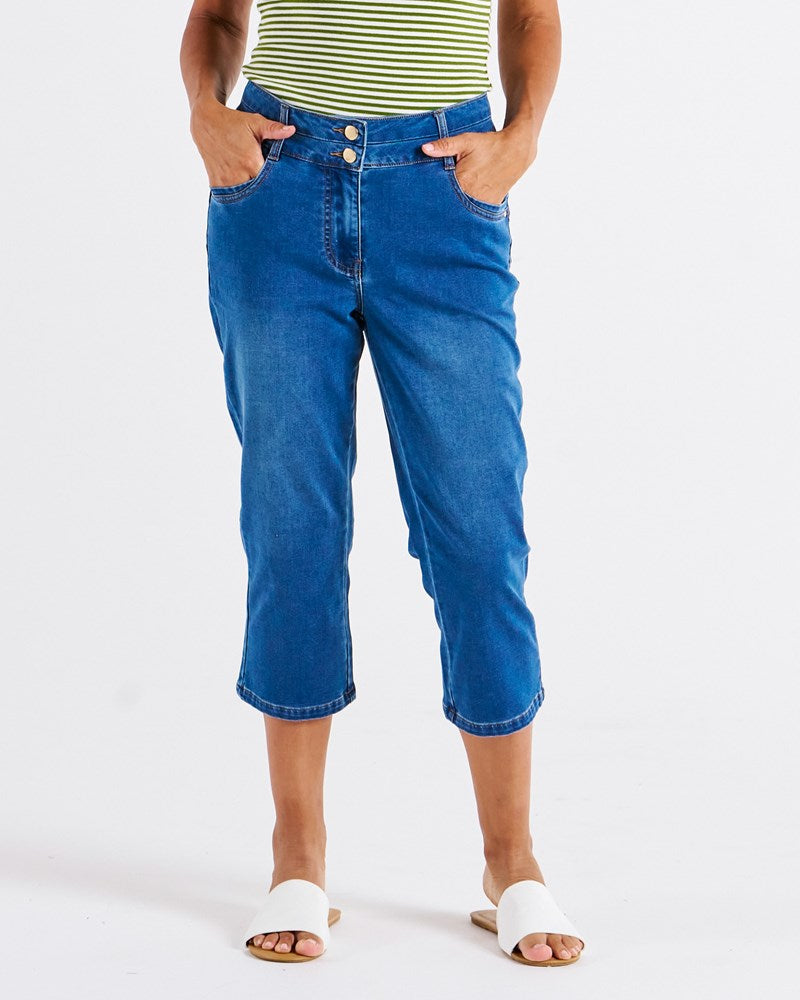 Betty Basics Alessi Crop Jean (True Blue)