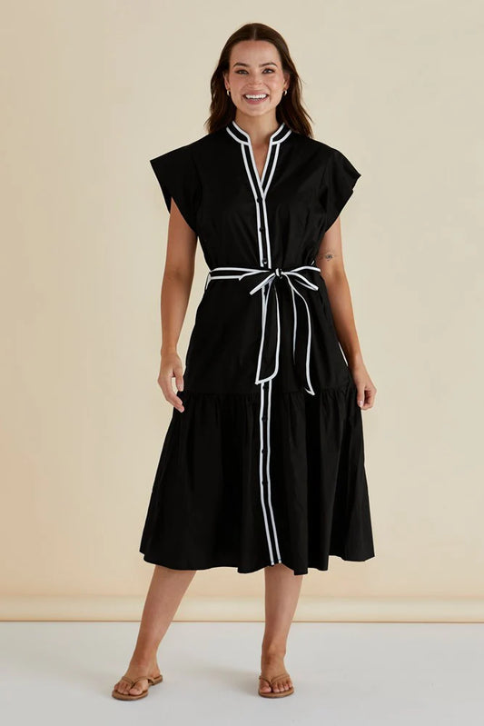 Image of Dresses. Product name - Mari Dress Black in Black colour by brand - Betty Basics