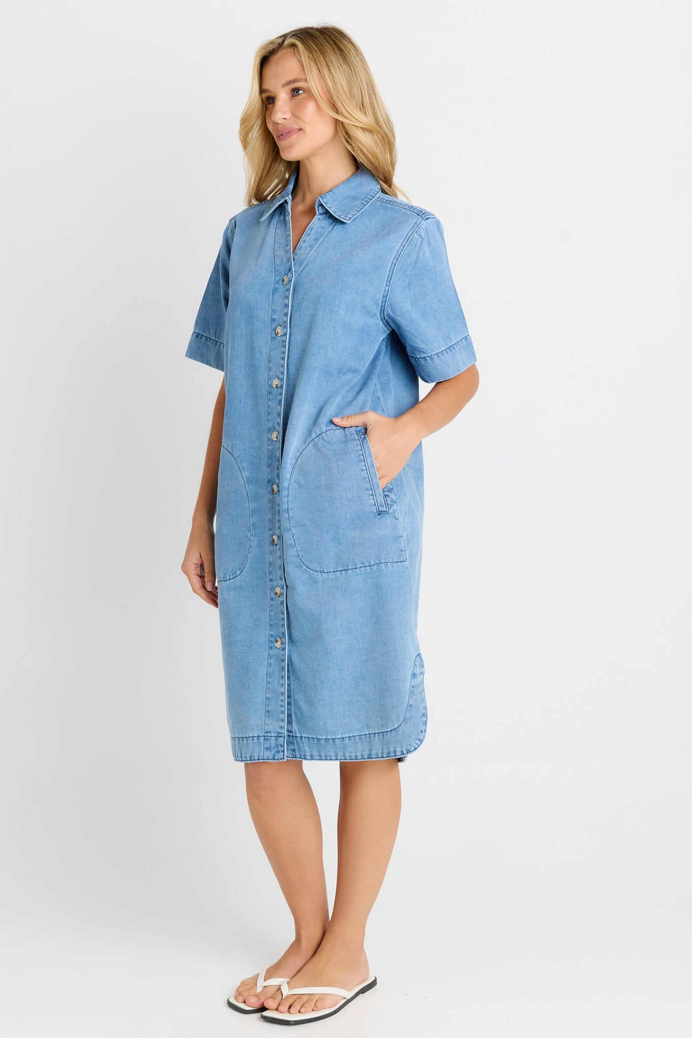 Betty Basics Dawson Denim Dress (Blue Medium)