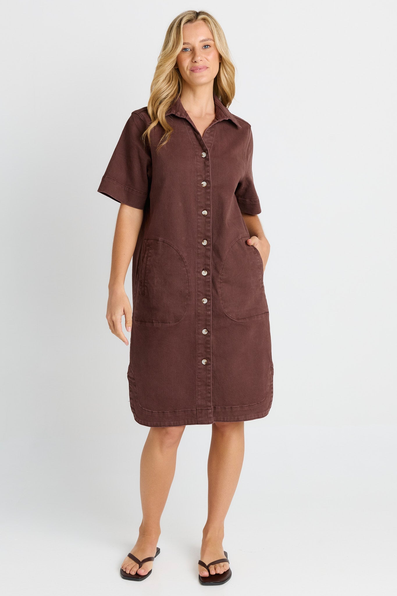 Betty Basics Dawson Denim Dress (Chocolate)