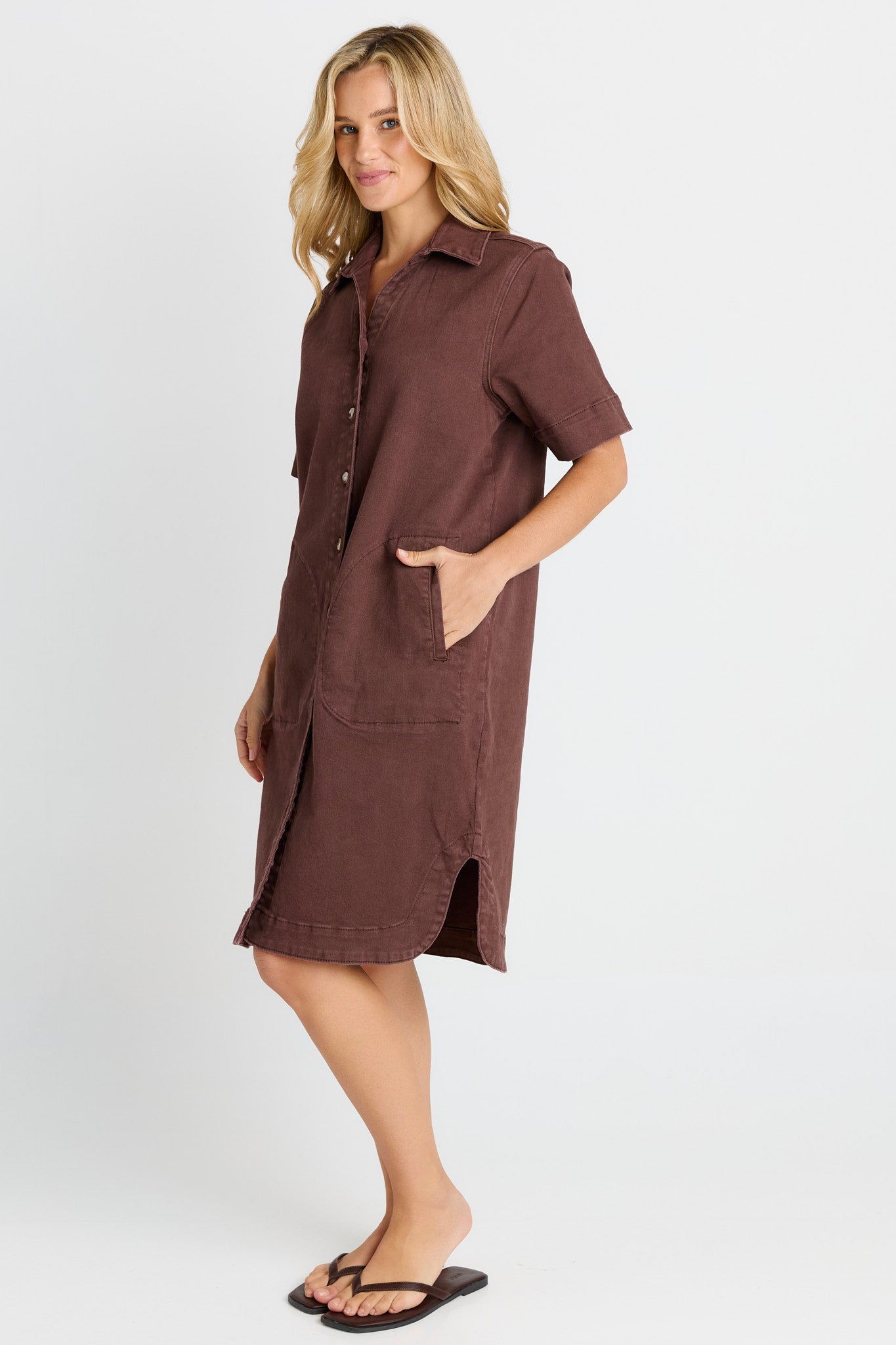 Betty Basics Dawson Denim Dress (Chocolate)