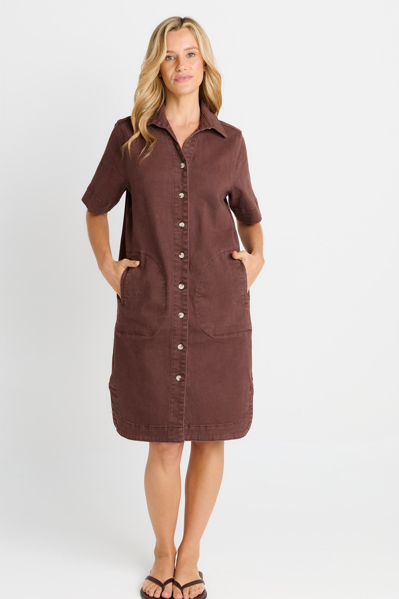 Betty Basics Dawson Denim Dress (Chocolate)