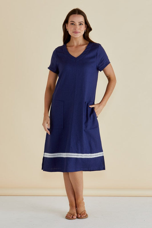 Image of Dresses. Productname: Betty Basics Elwood Dress Navy in Navy colour by brand - Betty Basics