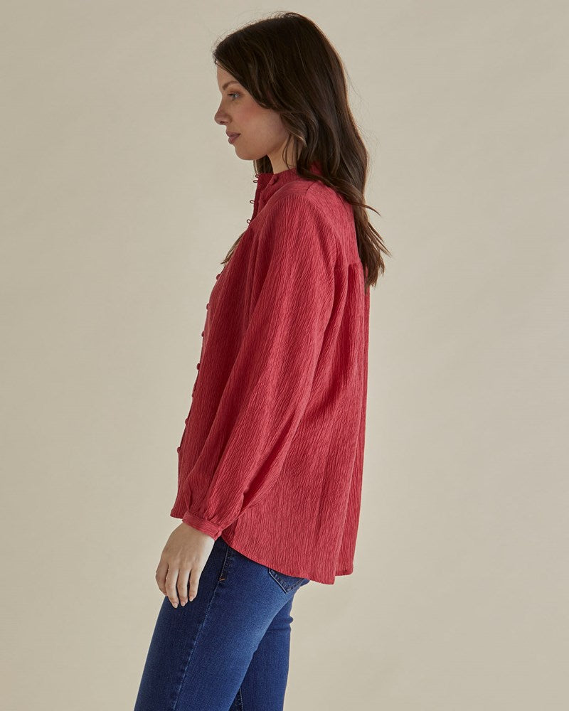 Betty Basics Marie Blouse (Dusty Pink)
