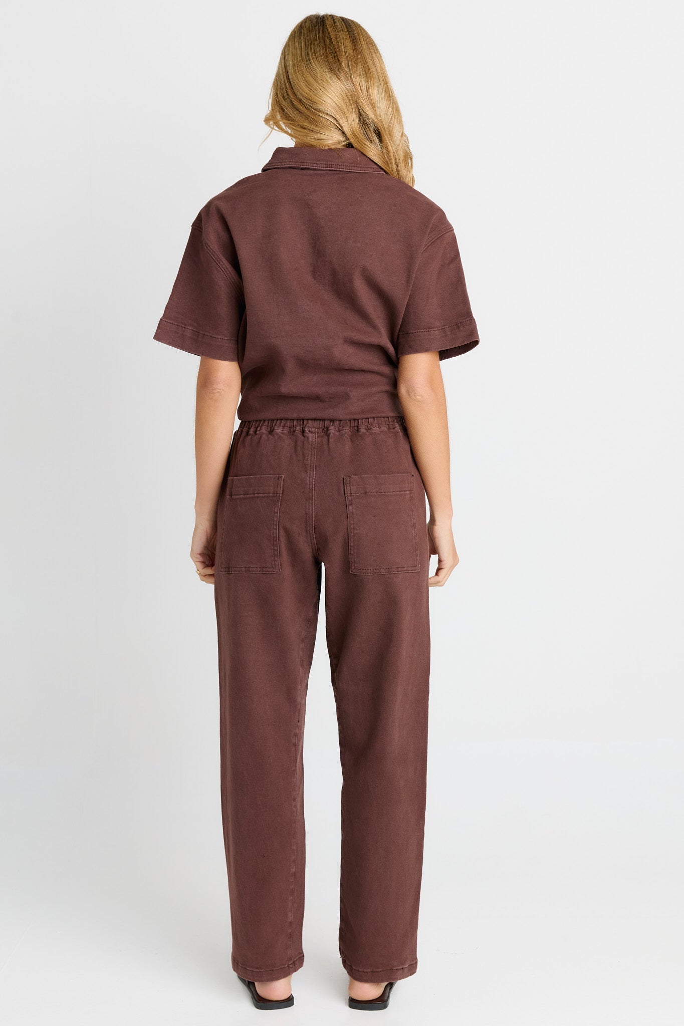 Betty Basics Quinn Cotton Jogger (Chocolate)