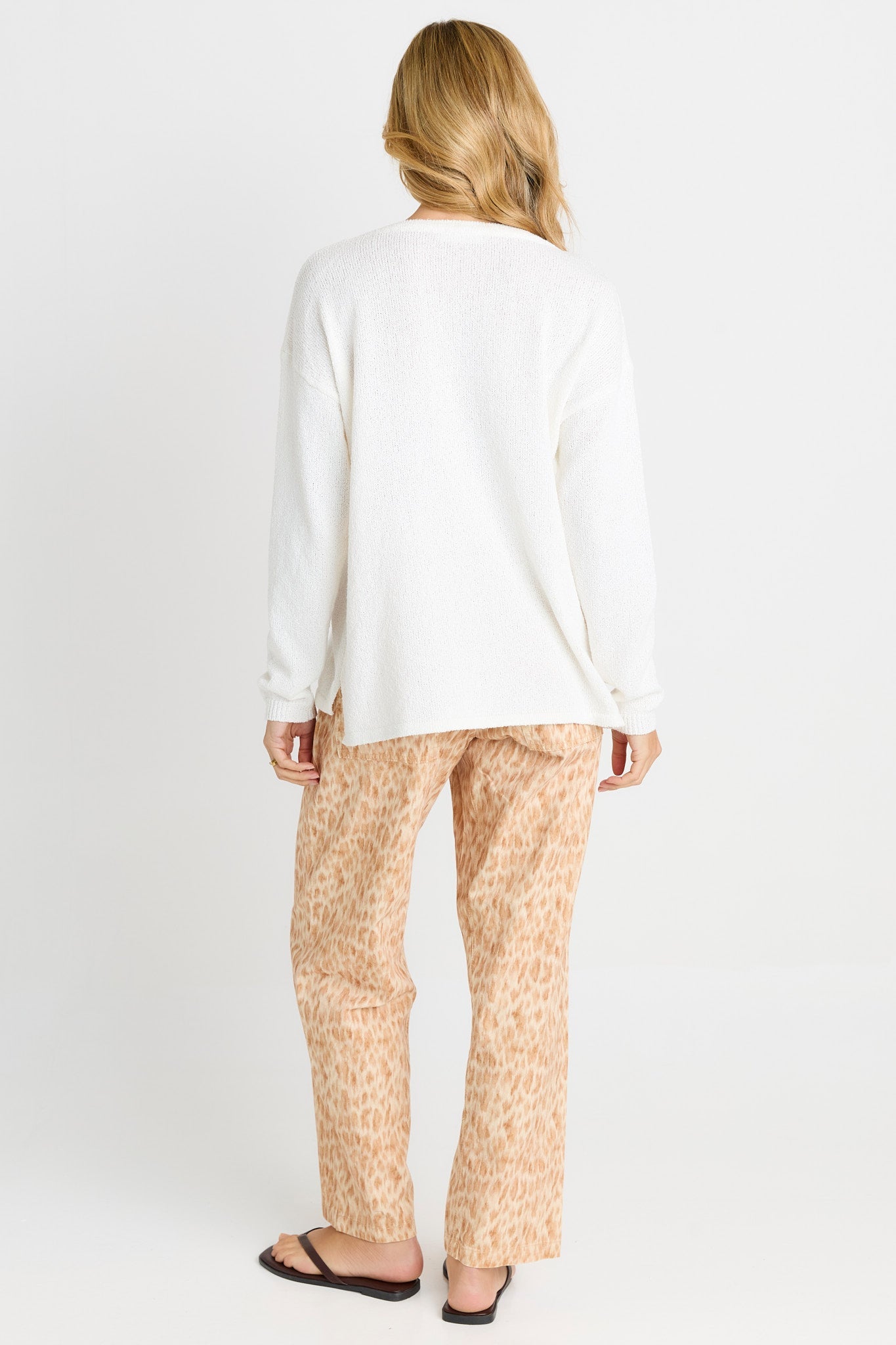Betty Basics Quinn Cotton Jogger (Ocelot Print)