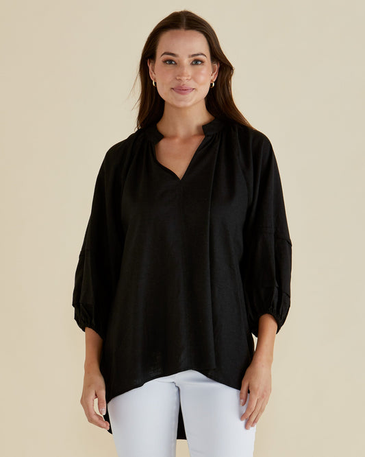 Image of Blouses. Productname: Betty Basics Grazia Blouse Black in Black colour by brand - Betty Basics