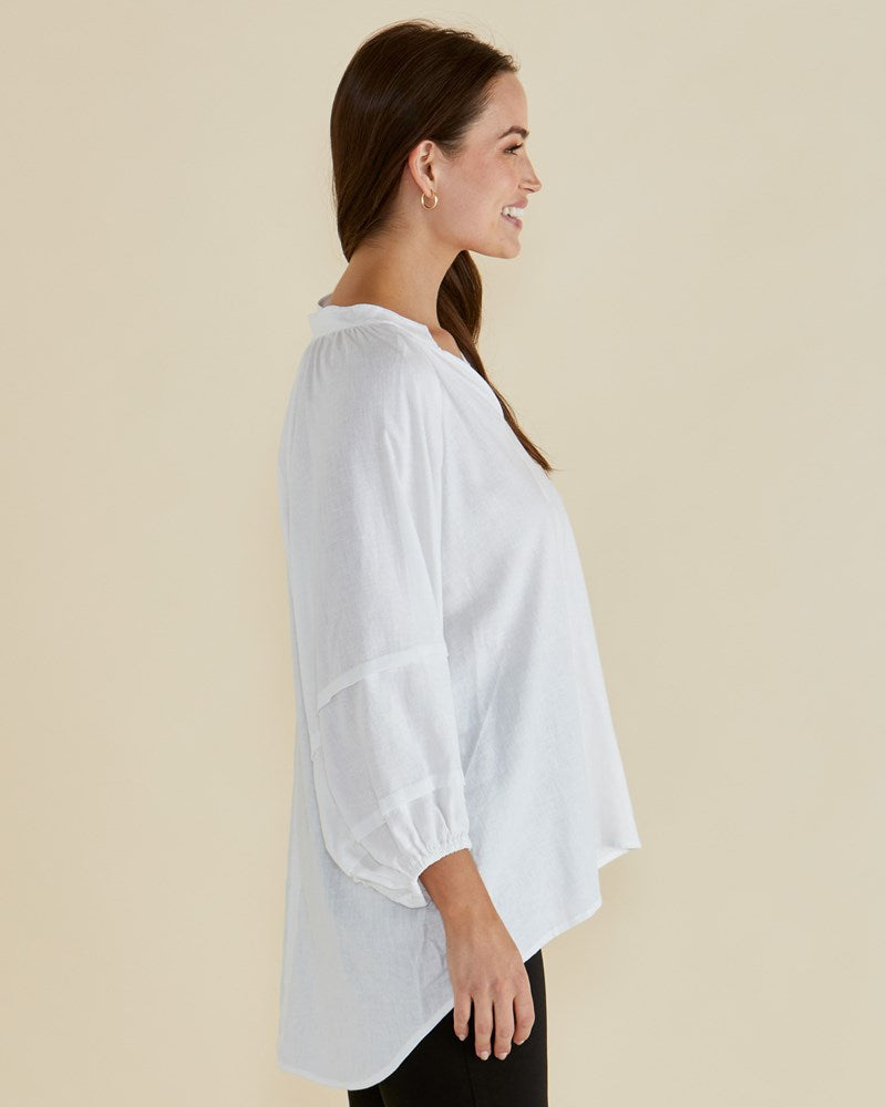 Betty Basics Grazia Blouse (White)