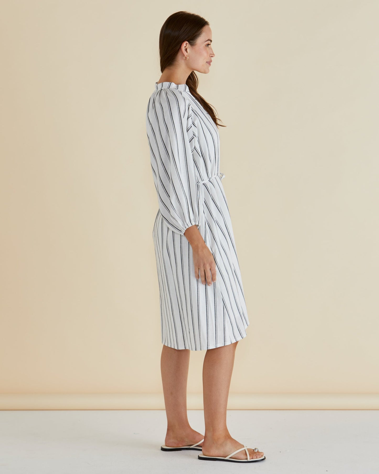 Betty Basics Jenna Dress (Black/White Stripe)