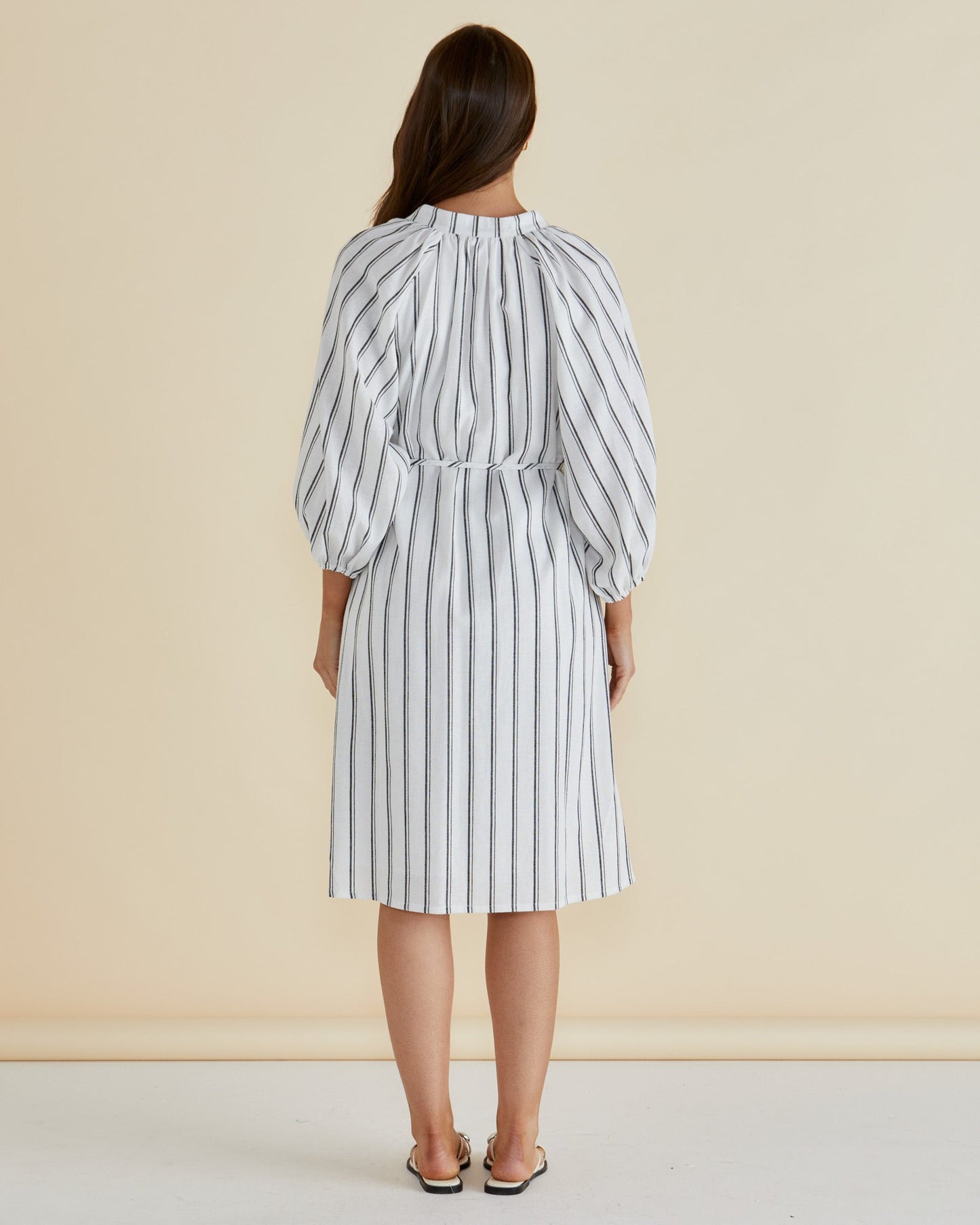 Betty Basics Jenna Dress (Black/White Stripe)