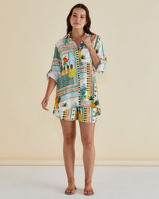 Betty Basics Mills Shirt (Paradise Print)