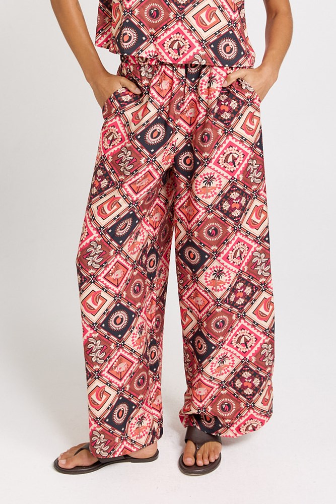Betty Basics Sable Wide Leg Pant (Coco Print)