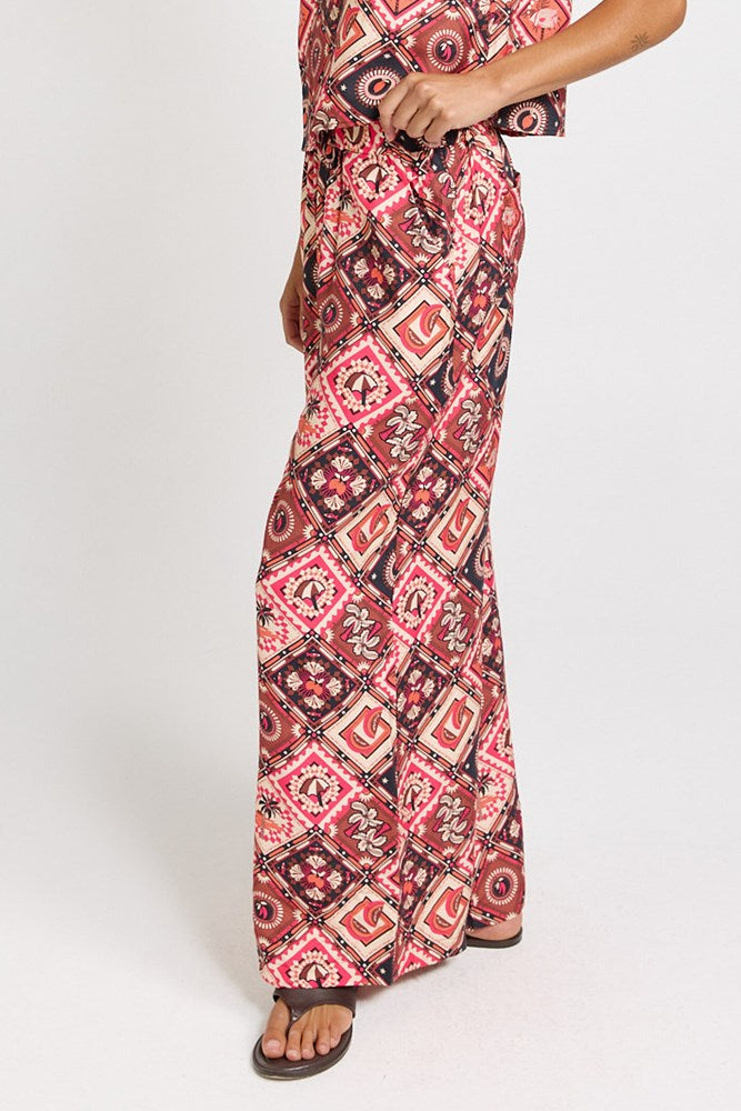 Betty Basics Sable Wide Leg Pant (Coco Print)