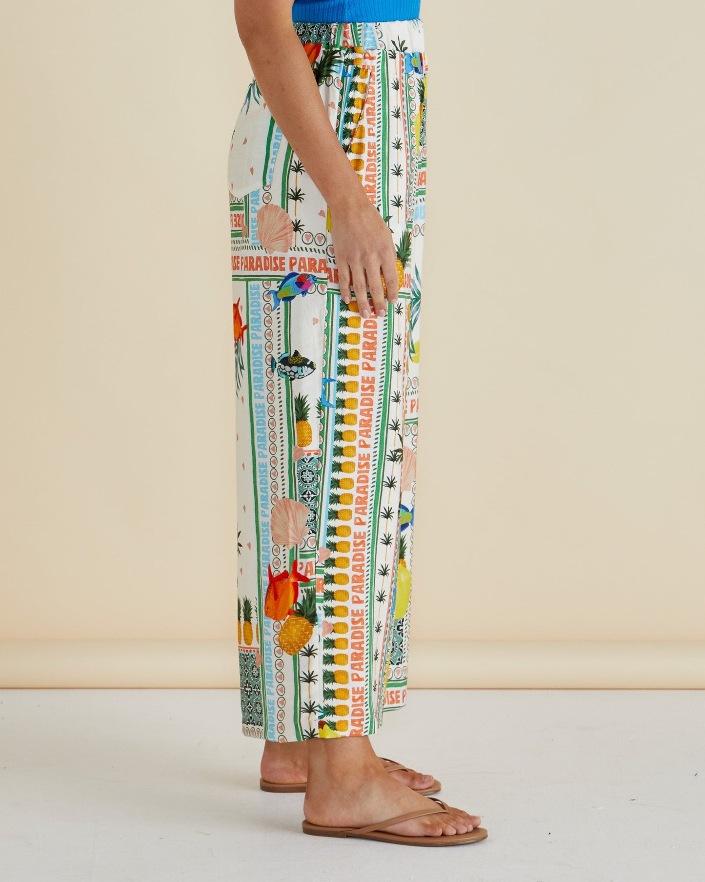 Betty Basics Sable Wide Leg Pant (Paradise Print)