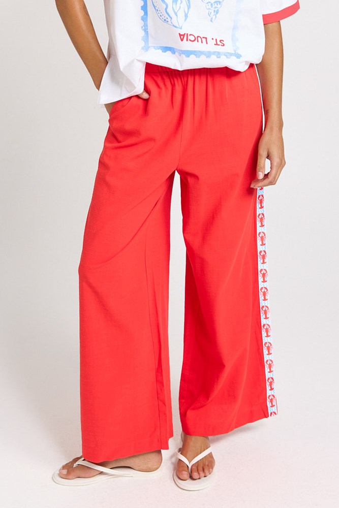 Betty Basics Sable Wide Leg Pant (Red)