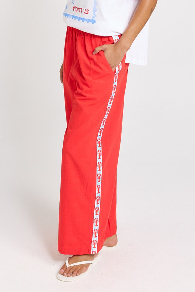 Betty Basics Sable Wide Leg Pant (Red)