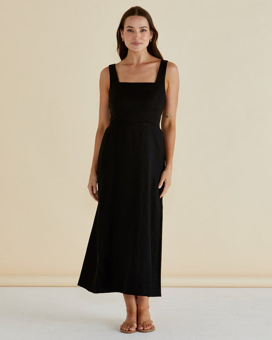 Image of Dresses. Productname: Betty Basics Tegan Midi Dress Black in Black colour by brand - Betty Basics