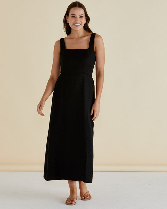 Betty Basics Tegan Midi Dress (Black)