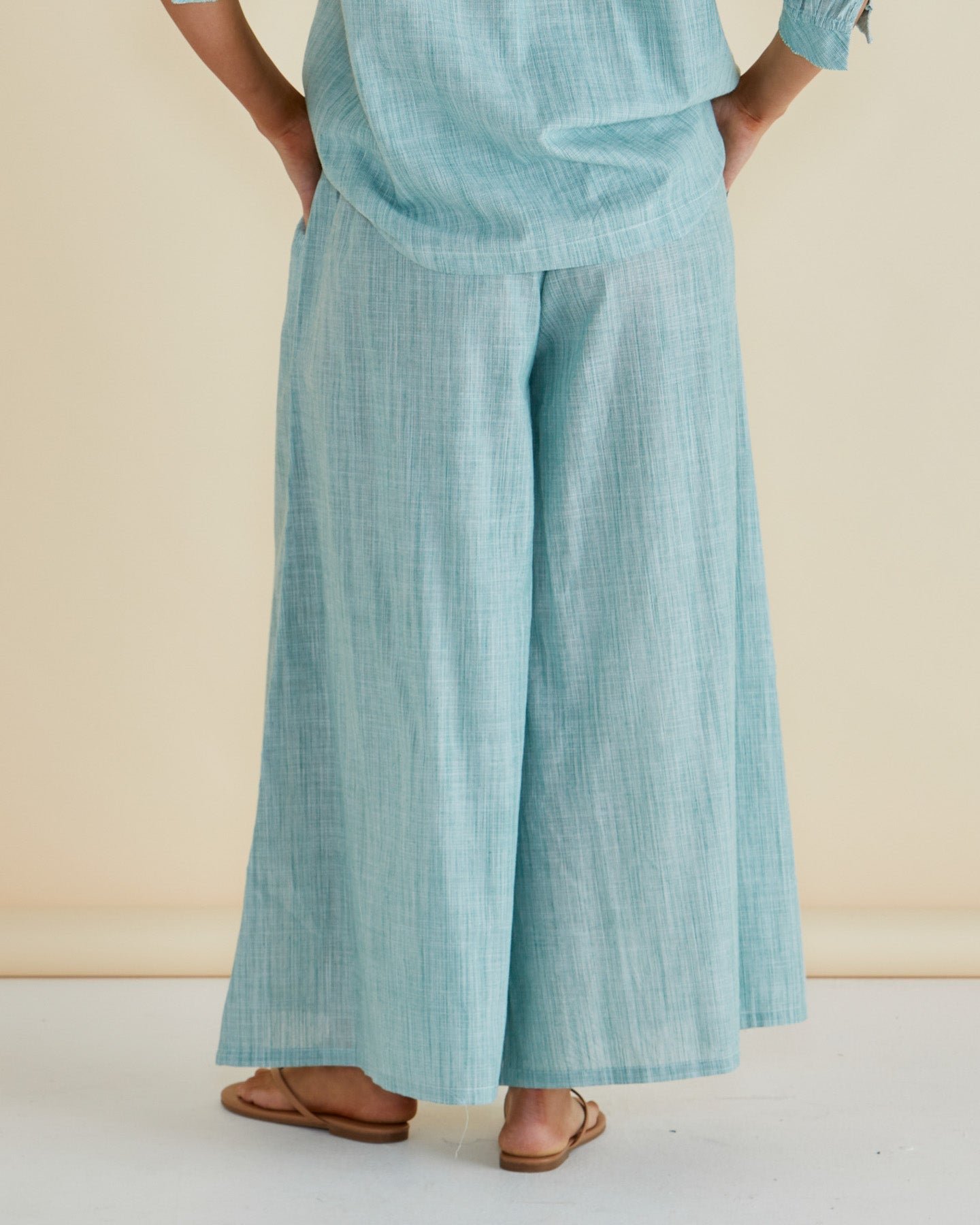 Betty Basics Tatum Wide Leg Pant (Green Stripe)